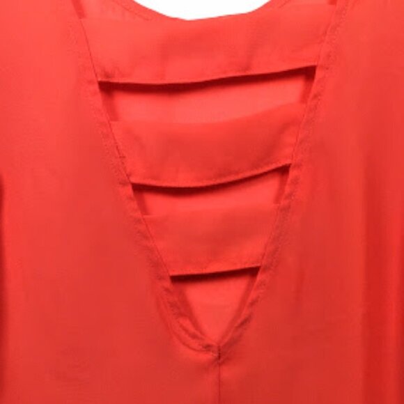 Material Girl Tango Red Short Sleeve Top Size: S - Picture 8 of 11